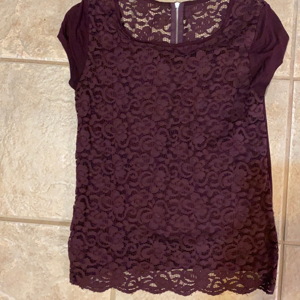 Burgundy/purplish blouse